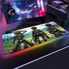 Tapis de souris attaque sur Titan, tapis de clavier de jeu pour ordinateur portable, décoration de joueur, tapis de jeu avec rétro-éclairage Usb, tapis de souris RGB