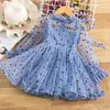 Meninas bonitos vestido novo verão meninas roupas flor princesa vestido crianças verão roupas bebê meninas vestido casual wear 3 8y 1774 b3