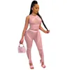 vrouwen sexy jumpsuits schermperspectief bandage effen kleur mouwloos tweedelig pak bodycon jumpsuits rompertjes bodysuit