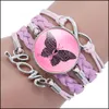 Charm Bracelets Jewelry Ribbon Breast Cancer Awareness For Women Faith Hope Cure Believe Bangle Fashion Inspirational Drop Delivery 2021 2Ig