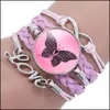 Charm Bransoletki Biżuteria Wstążka Rak piersi Świadomość dla kobiet Faith Hope Cure Cure Believe Bangle Fashion Inspiracation Drop Dostawa 2021 2