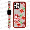 Conjunto de 2 peças de pulseiras de relógio para Apple Strap 7 SE 6 5 4 3 2 Pulseira de relógio 40mm 44mm 38mm 42mm 41mm 45mm Couro Clássico Retro Fashion Designer Capas de telefone Série Mulheres e Homens Presentes