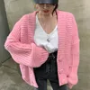 Women's Knits & Tees Cardigan Sweater Korean Chic Early Autumn Gentle Big Loose And Versatile Long Sleeve Medium Knitted Coat