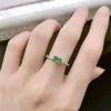 2021 4 * 6mm gemaakt Moissanite Emerald Ring voor Vrouwen Romantische Bruiloft Engagement Fijne Sieraden Geschenken