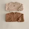 Babykleding herfst baby meisjes regenboog borduurwerk sweatshirts tops kinderen lange mouw t-shirt peuter jongens casual trui 211023