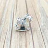 925 Sterling Silber Perlen Schaukelpferd Charm Charms Passend für europäischen Pandora-Schmuck Armbänder Halskette 798437C00 AnnaJewel