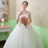 Suknia ślubna 2022 Nowa panna młoda Księżniczka Francuski Retro Line Line Długość Koronki Pokazuje Cienkie temperament