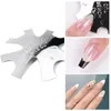 Hot Beauty Metalowe szablony do paznokci Edge Professional 1-8 Rozmiary U Kształtowany Cięcie Trymer French False Nails Narzędzia Manicure Wskazówki