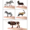 Enfants enfants zèbres moutons rhinos simulation action figurines plastique animal figuré jouets éducatifs miniatures poupées house