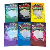 Hologram 500 mg Dank Gummies EDibles Packaging Specialformad väska Die Cut Worms Bears Cubes Gummy Lukt Proof Mylar Bags