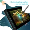 HUION Kamvas Pro 13 GT-133 Supporto inclinabile Penna senza batteria Display per tablet grafico da disegno con tasti Express e Touch Bar