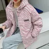 Women's Down Parkas Women 2022冬の濃厚な茶色のジャケット韓国語バージョン緩んだパッドコート学生パフジャケットluci22