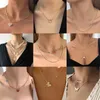 2021 Gem colar para mulheres pescoço cadeia ouro coração pérola borboleta pingente gargantilha moda jóias feminina