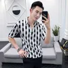 Summer Short Sleeve Floral Shirt Business Style Casual Men's Blus Fashion Dress Shirts Designer 2021258J