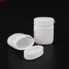 80 x 80g Bottiglie di gomma da masticare in plastica bianca con tappo a strappo Barattolo in PP di forma ovale da 80 ml per caramelle/capsule/pillole Packagingsgoods