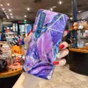 Elektropläterade marmor Telefonväskor för Xiaomi RedMi Note 10 10S 9S 8 9 PRO 7 MI POCO X3 PRO NFC 10T Pro Soft Back Cover