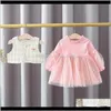 Odzież Baby Kids Maternity Drop Dostawa 2021 Wiosna Zestaw Kamizelka Kurtka Tutu Garnitur Dla Dziewczyn Baby Girl Clothes Princess Urodziny Zestawy J8P8 Pizu