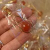 2022 NEW Real Carnelian Crystal Pendant Necklace Wire Wrapped 18K Gold Plated Red Agate Healing Stone For Women Handmade Jewelry Wholesale