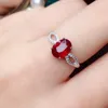 Cluster Rings KJJEAXCMY Boutique Jewelry 925 Sterling Silver Inlaid Natural Ruby Female Luxury Ring Support Detection