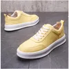 Fashion Hommes Business Wedding Shoes Spring Automne Confortable Light Sneakers Difficile Veilleur Massage occasionnel respirant Daily Blanc Mocassins