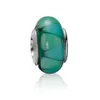 2pcs 925 Sterling Silver Vite Verde Accattivante Perle di Vetro di Murano Fit Pandora Charm Bracciali Collane