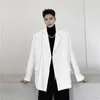 IEFB spring fashion zipper black white causl suit coat for men loose oversized blazers design clothes tops 9Y4730 210524