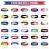 1 pcs Personalized Wristbands Text Engraved On Rubber Debossed Colorfilled Silicone Bracelet For Motivation Events Gifts