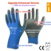 24pieces12 PAI السلامة قفازات العمل الأسود PU NYLON GLOVE GLOVE الصناعي القفازات الواقية المورد العلامة التجارية 3646782