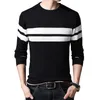 Browon Casual Men Sweater O-Neck Splicing Design Slim Tröjor Knittwear Höst Mens Pullover Pullover Men Dra Homme M-3XL Y0907