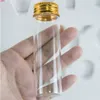 30*100*21mm 50ml Bottles Glass Vials Jars With Aluminium Screw Cap Empty Golden Lids Gift 50pcsjars