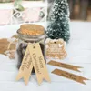 Lesezeichen 50 Stück Frohe Weihnachten Kraft-Geschenkpapieranhänger Frohes Jahr Handgemacht Dankeschön DIY Preisetikett Hang-Tag-Karten