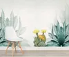 Tapety CJSIR Custom Wallpaper Akwarela Kaktus Nordic Styl TV Tło Wall Salon Sypialni Ściany 3D
