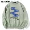 LENSTID Hommes Hip Hop Tricoté Jumper Pulls Creative Motif Imprimer Streetwear Harajuku Automne Hipster Casual Knitwear Pulls 211109