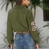 Fashion Leopard Print Patchwork Hoodies Zipper Turtleneck Flannel Sweatshirts Casual Drawstring Cropped Tops 210428