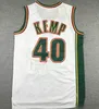 Erkekler Vintage Green Beyaz Kırmızı 20 Eldiven Gary Payton Jersey 34 Ray Allen 40 Reign Adam Shawn Kemp 11 Detlef Schrempf All Ed