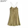 Women Sexy Leopard Print Hem Ruffles Sling Mini Dress Female Chic Side Zipper Vestidos Summer Beach Dresses DS8321 210416