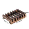 Bamboo Soap Dishes Wooden Tray Holder Storage Rack Plate Box Container for Bath Shower Bathroom