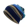 Berets Unisex Stripe Print Scarf Beanie Cap Outdoor Convertible Windproof Hats Female Skullcap Warm Solid Casual Lady Beanies Bonnet