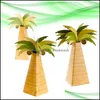 Gift Wrap Event & Party Supplies Festive Home Garden 24Pcs Palm Tree Candy Box Coconut Wrapper Wedding Favor Baby Shower Birthday Bag Wrap S