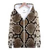 Men's Hoodies Streetwear Women Pullovers Tops Leopard Print Zipper Sweater Jumper Sweatshirt Winter Hem Hoody Shirts Men's &