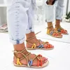 Fashionable Wild Women's Slippers Summer Roman Rope Flat Sandals Open Toe Strap Casual Beach Shoes