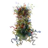 Modern High Ceilings Pendant Lamp Long Staircase Hand Blown Glass Chihuly Chandelier Colorful Indoor Lights and Lighting