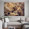 Lion mère et enfant photos toile peinture affiches et impressions Art mural pour salon moderne décoration de la maison