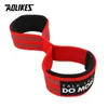 Wrist Support 1 Pair AOLIKES Figure 8 Weight Lifting Straps Weightlifting Powerlifting Sport Gym Fitness Bodybuilding Barbell