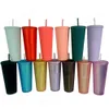 Studded Cup Star Bling Matte Tumblers Customed Color 24oz PS Akrylowe Sublimacja Puste Kadik Tumbler YFAX3111