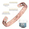 Wollet Jewelry Bio Magnetic Open Cuff Copper Bracelet Bangle For Women Healing Energy Arthritis Magnet Pink235K