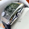 新しいメンズコレクションVanguard V 45 SC DT MIYOTA自動メンズ時計日付ブルーダイヤルブルーレザーラバーストラップHight品質ゲント人気のある時計