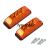 2pcs Amber 3-LED Car Tuning Side Marker Lights Truck Trailer Clearance Lights Security Protection Universal Car Accessories