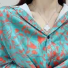 Fourleaf Clover Sweater łańcuch swetra Women039S S925 Mikroinkrustowany diamentowy naszyjnik w zawieszanie kwiat
