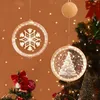 3D Christmas Hanging Light Round Window Decortive Snowflake Santa Star String Xmas Decoration Layout Lights Party Decoration